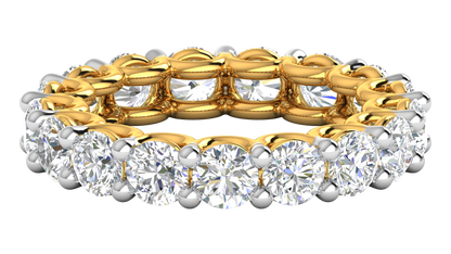 5.10 Ctw Elegant Diamond Eternity Band Set In 14K Yellow Gold