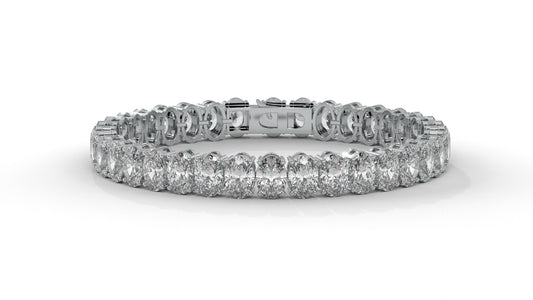 23.40 CTW Oval Diamond Bracelet in 14K White Gold – Luxury  Tennis Bracelet