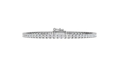 6.10 Ctw Round Brilliant Diamond Tennis Bracelet In 14K White Gold