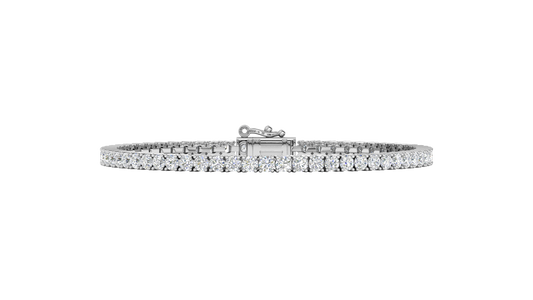 6.10 Ctw Round Brilliant Diamond Tennis Bracelet In 14K White Gold