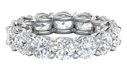 7.00 Ctw Elegant Diamond Eternity Band Set In 14K White Gold