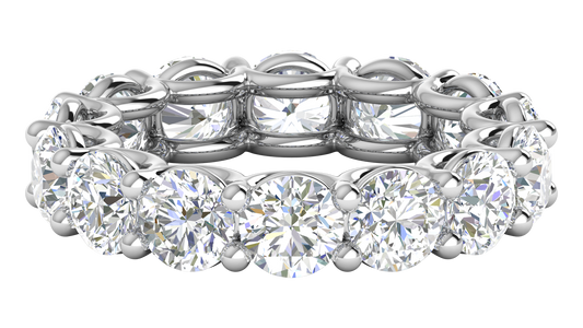 7.00 Ctw Elegant Diamond Eternity Band Set In 14K White Gold
