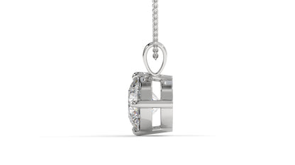 2.50 CTW Round Diamond Four-Prong Solitaire Pendant in 14K White Gold – Secure Claw-Prong Setting