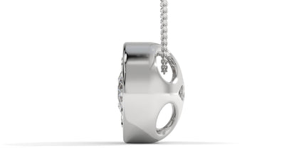 2.00 CTW Round Diamond Bezel-Set Solitaire Pendant in 14K White Gold