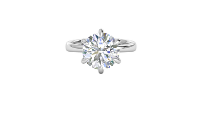 5.00 Ctw Classic Solitaire Engagement Ring Set In 14K White Gold