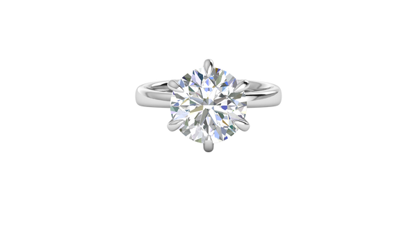 5.00 Ctw Classic Solitaire Engagement Ring Set In 14K White Gold
