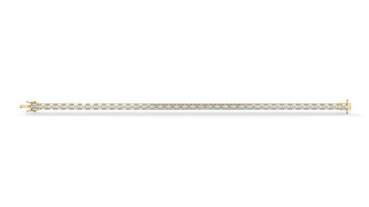 7.80 CTW Emerald Cut Diamond Classic Tennis Bracelet in 14K Yellow Gold