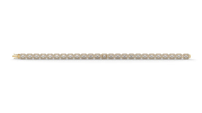 7.00 CTW Diamond Halo Bracelet in 14K Yellow Gold - Luxury Statement Design