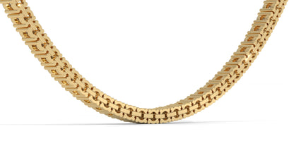 7.50 CTW Diamond Tennis Necklace in 14K Yellow Gold – Classic Round Cut Single Row In 17 Inch