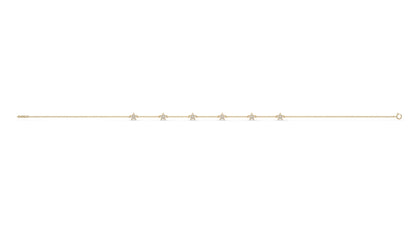 0.75 Ctw Diamond Star Bracelet in 14K Yellow Gold