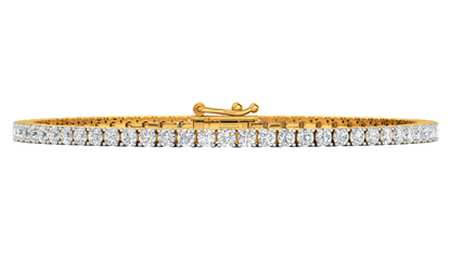 4.80 Ctw Round Brilliant Diamond Tennis Bracelet In 14K Yellow Gold