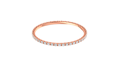 17.10 Ctw Round Cut Diamond Bangle | Shared Prong Diamond Bangle Set In Luxury 14K Rose Gold
