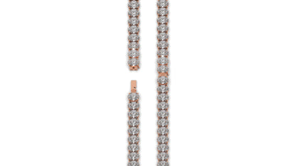 23.40 CTW Oval Diamond Bracelet in 14K Rose Gold – Luxury  Tennis Bracelet