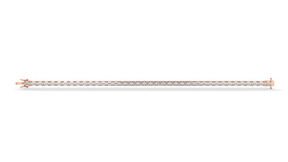 7.80 CTW Emerald Cut Diamond Classic Tennis Bracelet in 14K Rose Gold