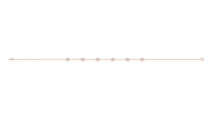 0.75 Ctw Diamond Star Bracelet in 14K Rose Gold