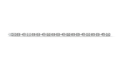 13.75 CTW Diamond Statement Bracelet in 14K White Gold - Modern Luxury Design
