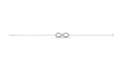 0.38 CTW Round Diamond Infinity Bracelet in 14K White Gold