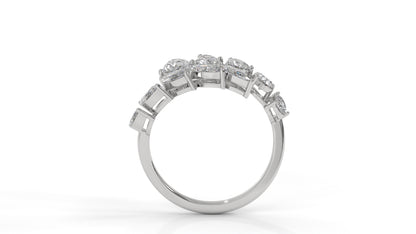 2.46 CTW Pear and Marquise Diamond Ring in 14K White Gold