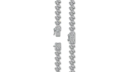 12.50 CTW Marquise Diamond Bracelet in 14K White Gold – Double Row Design