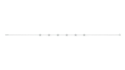 0.75 Ctw Diamond Star Bracelet in 14K White Gold