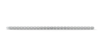 7.00 CTW Diamond Halo Bracelet in 14K White Gold - Luxury Statement Design