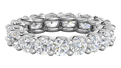 5.10 Ctw Elegant Diamond Eternity Band Set In 14K White Gold
