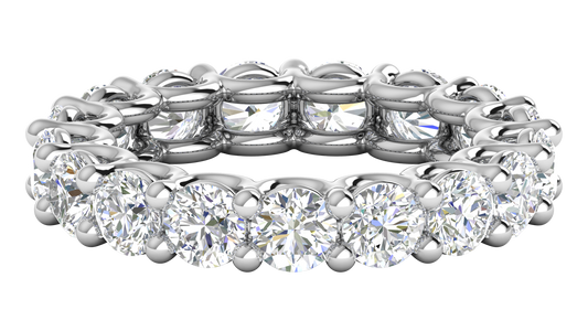 5.10 Ctw Elegant Diamond Eternity Band Set In 14K White Gold