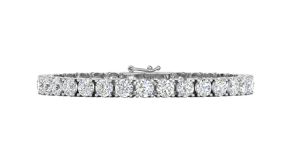 15.50 Ctw Round Brilliant Diamond Tennis Bracelet In 14K White Gold