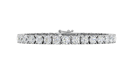 15.50 Ctw Round Brilliant Diamond Tennis Bracelet In 14K White Gold