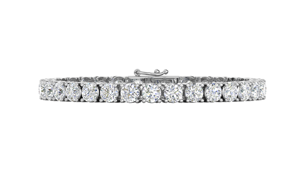 15.50 Ctw Round Brilliant Diamond Tennis Bracelet In 14K White Gold