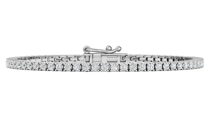 2.26 Ctw Round Brilliant Diamond Tennis Bracelet In 14K White Gold