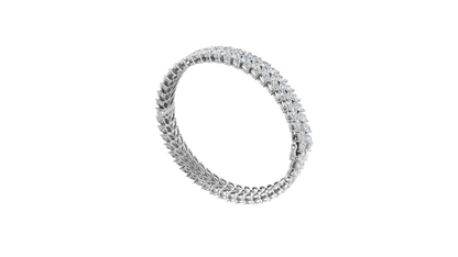 37.60 Ctw Marquise Cut Diamond Bangle | Marquise Leaf Diamond Bangle Set In Luxury 14K White Gold