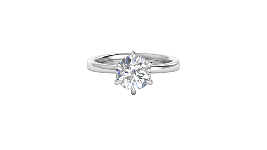 2.00 Ctw Classic Solitaire Engagement Ring Set In 14k White Gold