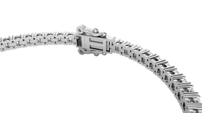 6.10 Ctw Round Brilliant Diamond Tennis Bracelet In 14K White Gold