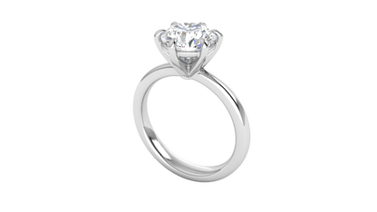 2.00 Ctw Classic Solitaire Engagement Ring Set In 14k White Gold