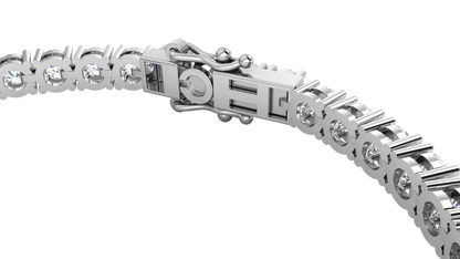 9.24 Ctw Round Brilliant Diamond Tennis Bracelet In 14K White Gold