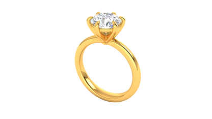 2.00 Ctw Classic Solitaire Engagement Ring Set In 14k Yellow Gold
