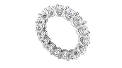 5.10 Ctw Elegant Diamond Eternity Band Set In 14K White Gold