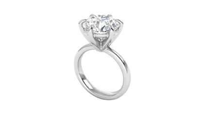 5.00 Ctw Classic Solitaire Engagement Ring Set In 14K White Gold