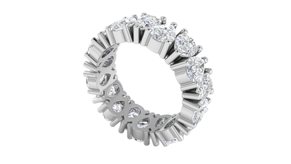 4.40 Ctw Pear Cut Diamond Eternity Band Set In 14K White Gold