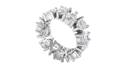 7.00 Ctw Pear Cut Diamond Eternity Band Set In 14K White Gold