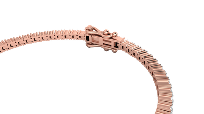 2.26 Ctw Round Brilliant Diamond Tennis Bracelet In 14K Rose Gold