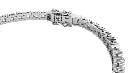 6.48 Ctw Round Brilliant Diamond Tennis Bracelet In 14K White Gold