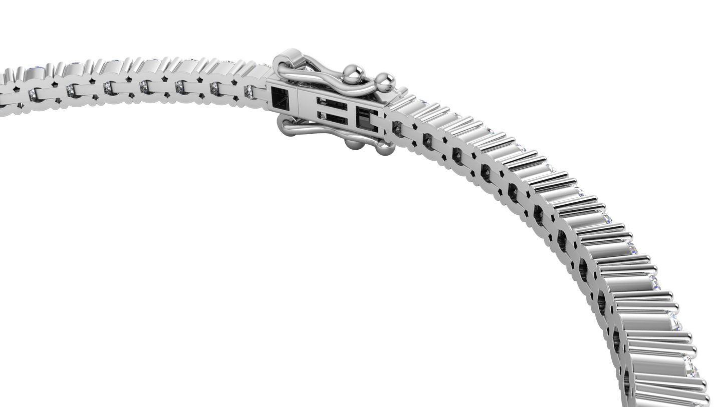 4.80 Ctw Round Brilliant Diamond Tennis Bracelet In 14K White Gold