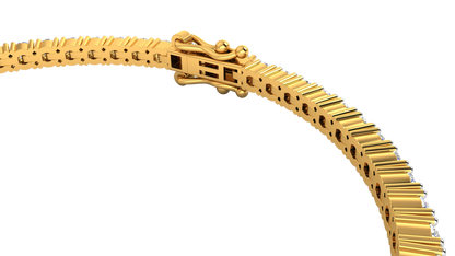 4.80 Ctw Round Brilliant Diamond Tennis Bracelet In 14K Yellow Gold