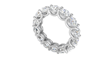 7.00 Ctw Elegant Diamond Eternity Band Set In 14K White Gold