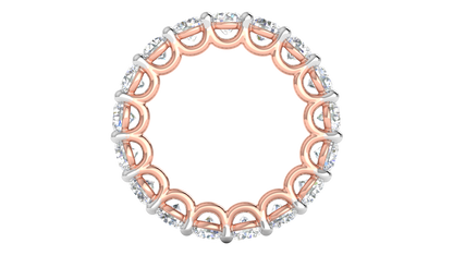 5.10 Ctw Elegant Diamond Eternity Band Set In 14K Rose Gold