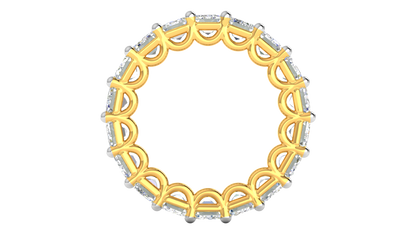 9.00 Ctw Emerald Cut Diamond Eternity Band Set In 14K Yellow Gold