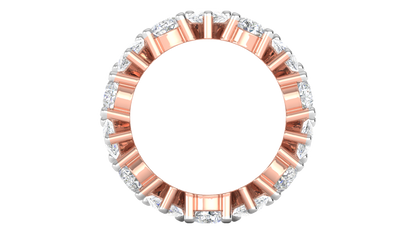 7.00 Ctw Pear Cut Diamond Eternity Band Set In 14K Rose Gold