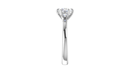 1.00 Ctw Classic Solitaire Engagement Ring Set In 14K White Gold